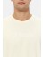 Relaxed Fit Ekru Düz T-Shirt 2