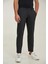Ds Damat Comfort Fit Siyah Düz Travel Kumaş Pantolon 1
