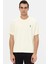 Relaxed Fit Ekru Düz T-Shirt 1