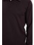 Erkek Relax Fit Rahat Kesim Polo V Yaka Kahverengi Sweatshirt 3