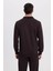 Erkek Relax Fit Rahat Kesim Polo V Yaka Kahverengi Sweatshirt 8