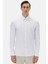 Slim Fit Beyaz Düz Gömlek 1
