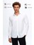 Slim Fit Beyaz Düz Gömlek 1