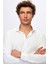 Slim Fit Beyaz Düz Gömlek 4