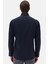 Slim Fit Lacivert Düz Gömlek 4