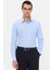 Slim Fit Mavi Armürlü Gömlek 2