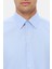 Slim Fit Mavi Armürlü Gömlek 4