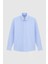 Slim Fit Mavi Armürlü Gömlek 5