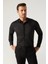Slim Fit Siyah Düz Gömlek 4