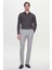 Slim Fit Antrasit Düz Gömlek 3