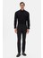 Slim Fit Siyah Düz Gömlek 4