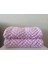 Puffy Açık Pembe Örgü Bebek Battaniyesi 4