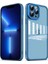 Apple iPhone 13 Pro Kılıf Kamera Korumalı Transparan Vlmt Post Kapak-Mavi 1