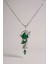 Işıklı Kutuda 925 Ayar Gümüş Sarmaşık Kolye Kadın Yeşil 3