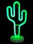 Neon Işıklı Kaktüs Masa Gece Lambası Pil+Usb 1