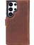 Buğz Samsung Galaxy S25 Ultra Uyumlu, Hakiki Deri, El Yapımı, Cüzdanlı Kılıf, Antik Kahve 3
