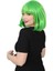 Küt Kahküllü Fiber Sentetik Peruk / Neon Yeşil 3