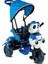 127 Little Panda Ebeveyn Kontrollü Tenteli Müzikli Tricycle Üç Teker Bisiklet-Mavi 1
