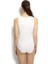 Kadın 5'li Beyaz Geniş Askılı Çıtçıtlı Likralı Body Atlet 4