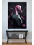 Sıra Dışı Sanat Takım Elbiseli Pembe Flamingo Kanvas Tablo Ofis Bar Genç Odası 1