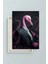 Sıra Dışı Sanat Takım Elbiseli Pembe Flamingo Kanvas Tablo Ofis Bar Genç Odası 2