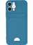 iPhone 12 Kılıf Kelvin Kartvizitli Silikon - Mavi 1