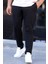 Slimfit Beli Lastikli - Ipli -Esnek Siyah Jogger Pantolon 2