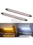 Selamlamalı Kayar Sinyalli Araba Gündüz Farı Esnek Gündüz Ledi Drl LED Lamba Güçlü Işık Açılış Animasyonlu 12V Su Geçirmez Sarı Beyaz 2 Adet 27.5 cm ONG125 10