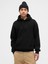 Erkek Siyah Relaxed Gap Logo Sherpa Knit Sweatshirt 1