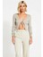 Kadın Bağlama Detaylı Crop Triko Bluz ve Hırka Takımı Bahar Kombinlerinin Şık ve Rahat Parçası 4