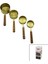 4pcs Gold Metal Ölçü Kaşık Set Otantik Ağaç Kulp 1cup: 250ML - 1/2 Cup: 125ML - 1/3 Cup: 80ML - 1/4 Cup: 60ML (5148) 1