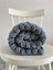 Handmade Koyu Gri Puffy Bebek Battaniyesi 90X90 cm 4