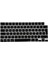 MacBook Klavye Koruyucu Türkçe F-Dizayn Yeni-F Baskılı Uk-Ters L Enter Tipi Air 13,6-15,3inç- Pro 14,2-16,2inç M1-M2-M3-M4 Pro Max Uyumlu, Silikon Ince Hafif Ultra Ince Tasarım Siyah 1