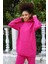 Kadın Pamuk Kapşonlu Cepli 3 Iplik Fuşya Eşofman Takım 3
