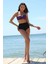 Kadın Yüksel Bel Straplez Mor Bikini 4