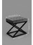 Nexus Babyface Kapitoneli Puf - Siyah Metal x Ayaklı Modern Bench (50X40 Cm) 3