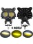 Kedi Göz Sis Farı Çift Renk Sarı-Beyaz 9-60V Araç Motosiklet Off Road LED Lamba Delici Yayıcı Projektör 50W Metal Arazi Çalışma Lambası 1 Adet ONG44 2