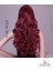 Şarap Kızılı Dalgalı Saç Çıtçıtlı Postiş Takma Saç 60 cm 120GR Isıya Dayanıklı Yarımay 1