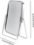 Gümüş Renk Ayarlanabilir Kare Metal Ayaklı Masa Üstü Makyaj Aynası –360° Döner,şık Dekoratif Tasarım 4
