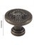10 Paket Antika Bronz Çiçek Yuvarlak Tutucu Mutfak Dolabı Dolap Kapı Çekmecesi Vidalarla Çekme Düğmesi 25 x 23MM (Yurt Dışından) 5