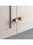 4pcs Katı Pirinç Dolap Düğmeleri, Dolap Çekmecesi Dresser Altın Düğmelerini Çeker Modern Kollar Düğmeler (1X1INCH/28MMX28MM), Fırçalanmış (Yurt Dışından) 4