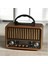 Kahverengi Nostaljik Radyo, Fm/am/sw Radyo, USB ve Tf Kart Destekli Taşınabilir Bluetooth Retro Hoparlör Tasarım Ödüllü 2