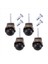 1.5 Inç Top Tekerlekleri Mobilya Tekerlekleri 8 x 38MM Montaj Gövdesi ile 4&#39;lü Set Seti (Yurt Dışından) 3