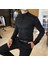 İtalyan kesim slim fit erkek hakim yaka gömlek Siyah T4795 2