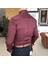 italyan stil slim fit dik yaka saten erkek gömlek Bordo T4742 4