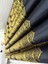 Nivemeshome Gönen Lacivert-Gold 671539 V-503 1/3 Sık Pileli Fon Perde Apm 3
