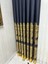 Nivemeshome Gönen Lacivert-Gold 671539 V-503 1/3 Sık Pileli Fon Perde Apm 7