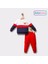 Erkek Çocuk Kırmızı Renk Bloklu Ayıcık Desenli Kargo Eşofman Takımı 1