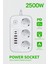 2500W Çoklu Priz 2 Metre – 3’lü Ac Priz +5 USB Çıkışı Akım Korumalı Alev Almayan Gövde, 1