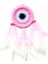 Pembe Dream Catcher Pembe ve Beyaz Kuş Tüylü Düş Kapanı El Yapımı Duvar Süsü 3